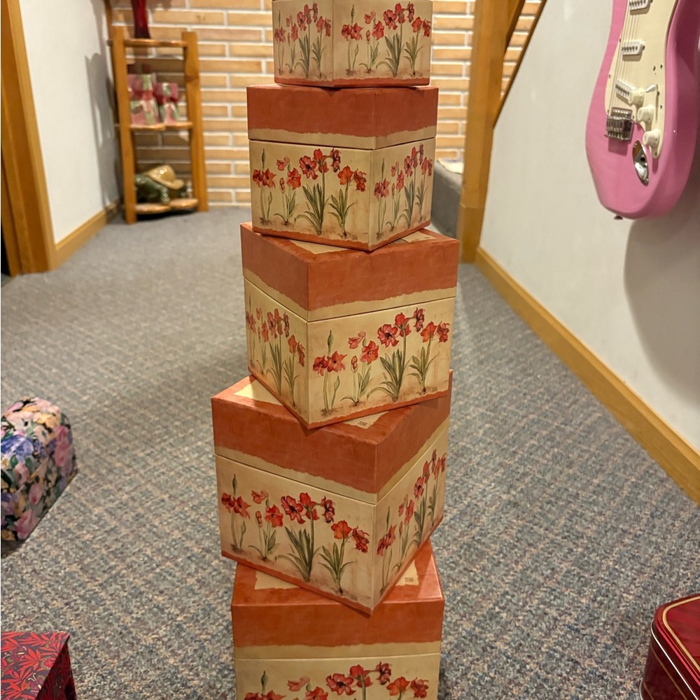 Floral Stacking Boxes